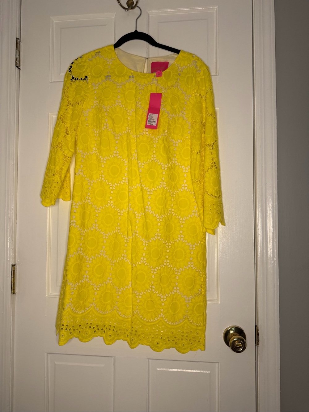Lilly Pulitzer Sunny Yellow Lace Shift Dress